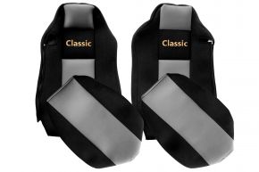 Housses de siège sur mesure CLASSIC pour MAN TGX (01.2007-03.2020) - siège conducteur ISRI - grises