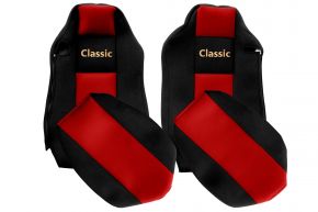 Housses de siège sur mesure CLASSIC pour MAN TGX (01.2007-03.2020) - siège conducteur ISRI - rouges