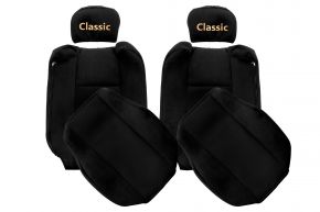 Housses de siège sur mesure CLASSIC pour RENAULT T (01.2014-04.2021) - appuie-tête réglables - noires