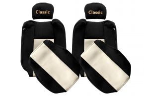Housses de siège sur mesure CLASSIC pour RENAULT T (01.2014-04.2021) - appuie-tête réglables - beige clair