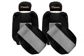 Housses de siège sur mesure CLASSIC pour RENAULT T (01.2014-04.2021) - appuie-tête réglables - grises