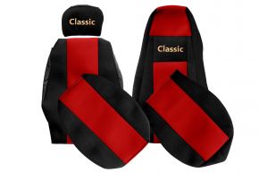 Housses de siège sur mesure CLASSIC pour SCANIA R NEXTGEN (dès 01.2017) - appuie-tête passager réglable - rouges