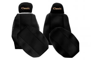 Housses de siège sur mesure CLASSIC pour SCANIA G (01.2013-12.2016) - appuie-tête différents - noires