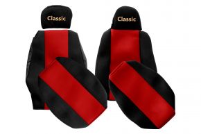 Housses de siège sur mesure CLASSIC pour SCANIA G (01.2013-12.2016) - appuie-tête différents - rouges