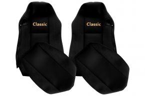 Housses de siège sur mesure CLASSIC pour MAN TGX (01.2007-03.2020) - sièges ISRI identiques - noires