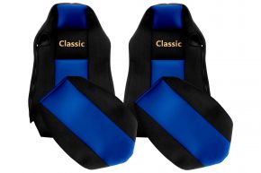 Housses de siège sur mesure CLASSIC pour MAN TGX (01.2007-03.2020) - sièges ISRI identiques - bleues
