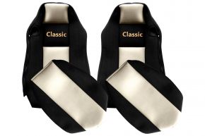 Housses de siège sur mesure CLASSIC pour MAN TGX (01.2007-03.2020) - sièges ISRI identiques - beige clair