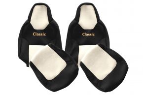 Housses de siège sur mesure CLASSIC pour MAN TGL (dès 03.2021) - ceinture conducteur fixée au siège - beige clair