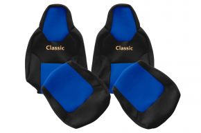 Housses de siège sur mesure CLASSIC pour MAN TGL (dès 03.2021) - ceintures fixées aux sièges - bleues