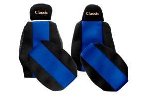 Housses de siège sur mesure CLASSIC pour SCANIA G NEXTGEN (dès 01.2017) - siège passager rabattable - bleues