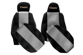 Housses de siège sur mesure CLASSIC pour SCANIA G NEXTGEN (dès 01.2017) - siège passager rabattable - grises