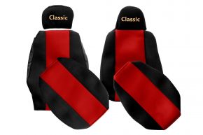 Housses de siège sur mesure CLASSIC pour SCANIA G NEXTGEN (dès 01.2017) - siège passager rabattable - rouges