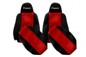 Housses de siège sur mesure CLASSIC pour SCANIA G NEXTGEN (dès 01.2017) - appuie-tête étroits - rouges