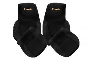 Housses de siège sur mesure CLASSIC pour DAF XF NG (dès 10.2021) - sièges identiques - noires