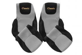 Housses de siège sur mesure CLASSIC pour DAF XF NG (dès 10.2021) - sièges identiques - grises