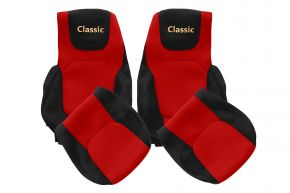 Housses de siège sur mesure CLASSIC pour DAF XF NG (dès 10.2021) - sièges identiques - rouges