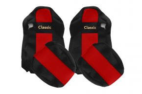 Housses de siège sur mesure CLASSIC pour IVECO STRALIS S-WAY (03.2019-12.2023) - rouges