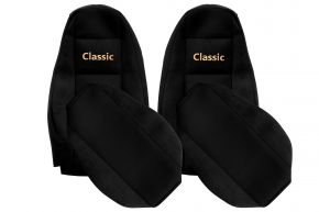 Housses de siège sur mesure CLASSIC pour VOLVO FH 5 (dès 01.2020) - noires