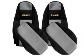 Housses de siège sur mesure CLASSIC pour VOLVO FH 5 (dès 01.2020) - grises