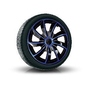 Enjoliveurs pour VOLKSWAGEN 14", QUAD BICOLOR BLEUES 4 pcs