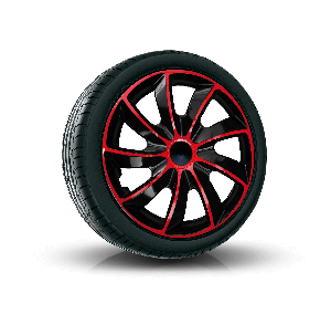 Enjoliveurs pour VOLKSWAGEN 14", QUAD BICOLOR ROUGES 4 pcs