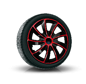 Enjoliveurs pour MERCEDES 14", QUAD BICOLOR ROUGES 4 pcs