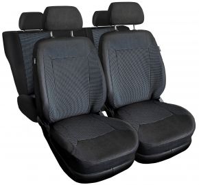 Housses de siège universelles en tissu ROYAL gris foncé adaptées pour Peugeot 306
