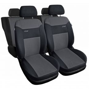 Housses de siège universelles en tissu RS gris foncé adaptées pour Peugeot 306