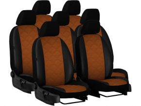 Housse de siège de voiture sur mesure Cuir - Imprimé IVECO DAILY VI 2+1+4 (7p.) (2014-2021)