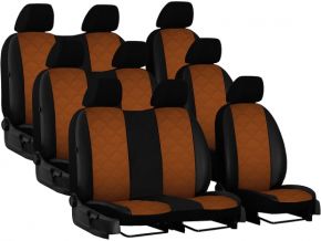 Housse de siège de voiture sur mesure Cuir - Imprimé CITROEN JUMPY II 9p. (2007-2016)
