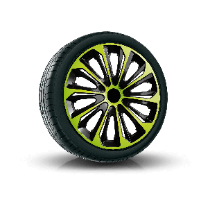 Enjoliveurs pour DACIA 16", STRONG DUOCOLOR VERTES-NOIRS 4 pcs
