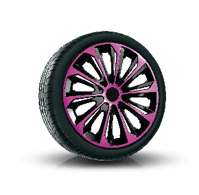 Enjoliveurs pour VOLKSWAGEN 14", STRONG DUOCOLOR ROSES-NOIRS 4 pcs