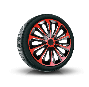 Enjoliveurs pour VOLKSWAGEN 14", STRONG DUOCOLOR ROUGES-NOIRS 4 pcs