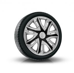 Enjoliveurs pour VOLVO 14", SUPERNOVA BICOLOR argent-noir  4pcs