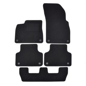 Tapis de voiture sur mesure en velours pour Audi Q7 2018- (7 places) (5 pièces)