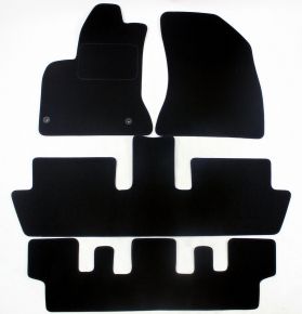 Tapis de voiture sur mesure en velours pour Citroen C4 Grand Picasso 2006-2013 (7 places) (4 pièces)