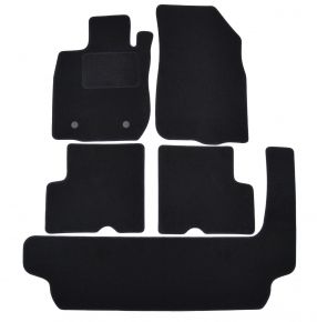 Tapis de voiture sur mesure en velours pour Dacia Logan MCV 2006-2012 (7 places) (5 pièces)