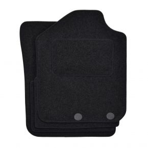 Tapis de voiture sur mesure en velours pour Dacia Spring 2021- (4 pièces)