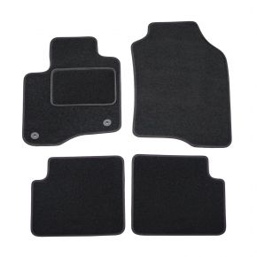 Tapis de voiture sur mesure en velours pour Fiat Panda 2012-2016 (4 pièces)