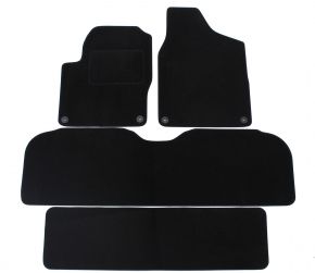 Tapis de voiture sur mesure en velours pour Seat Alhambra 1994-2010 7m (7 places) (6 pièces)