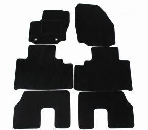 Tapis de voiture sur mesure en velours pour Ford S-Max 2007-2010 5m (5 places) (6 pièces)