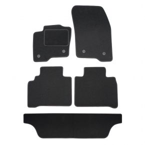 Tapis de voiture sur mesure en velours pour Ford S-Max 2016-2023 (6 pièces)