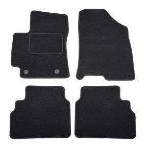 Tapis de voiture sur mesure en velours pour Hyundai Kona 2023- (4 pièces)