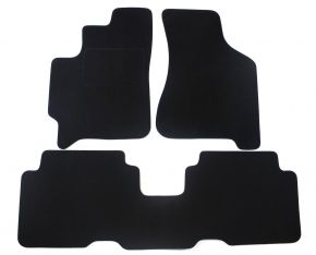 Tapis de voiture sur mesure en velours pour Kia Carens 2002-2006 (3 pièces)