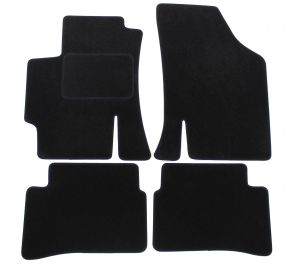 Tapis de voiture sur mesure en velours pour Kia Rio II 2005-2011 (4 pièces)