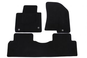 Tapis de voiture sur mesure en velours pour Kia Carens 2013-2019 (3 pièces)