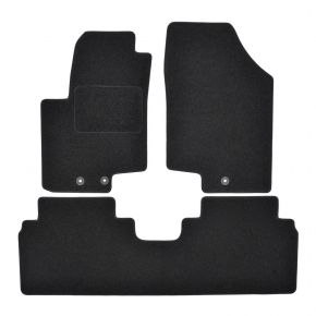 Tapis de voiture sur mesure en velours pour Kia Venga 2009-2019 (3 pièces)