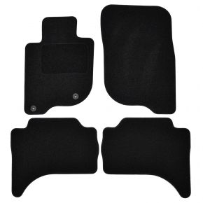 Tapis de voiture sur mesure en velours pour Mitsubishi L200 2015-2019, 2019- (4 pièces)