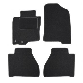 Tapis de voiture sur mesure en velours pour Nissan Navara D23 2016- (4 pièces)