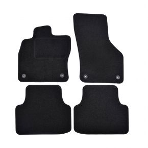 Tapis de voiture sur mesure en velours pour Seat Leon 2020- (4 pièces)